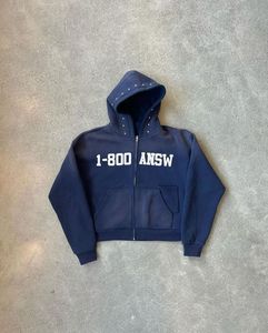 Nouveau design, sweats à capuche d'hiver pour hommes les plus vendus, broderie 3D pour fermeture éclair, 100 % coton molletonné, faible MOQ, vente en gros personnalisable - Product Image 2