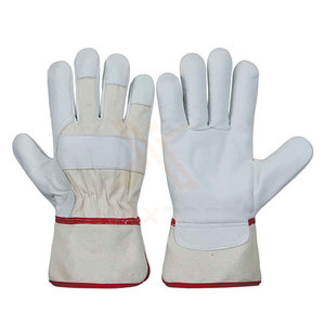 Gants de travail en cuir à doigts entiers avec logo personnalisé, antidérapants, ignifuges et imperméables, avec manchette de sécurité - Product Image 1