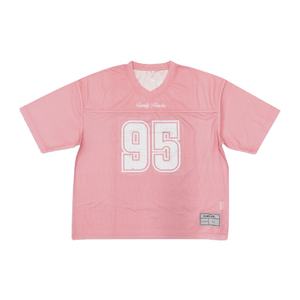 เสื้อยืดโอเวอร์ไซส์ทรงบ็อกซี่ คอวี พิมพ์ลายเรโทร ฟุตบอล บาสเก็ตบอล ผ้าตาข่าย แห้งเร็ว รุ่นคัสตอม สำหรับผู้ชาย โดย Tanazainra - Product Image 1