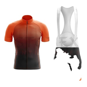 Low Price Orange Cycling Uniform Set 2026 Wholesale Mountain Bike Dress Custom Logo & <b>Design</b> Print Cycling Set - Product Image 1