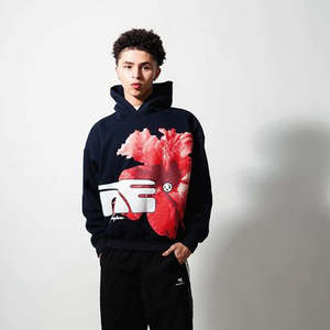 Sudadera con capucha de lana de algodón 100% hecha a medida, peso pesado, patrón sólido de gran tamaño, bordado de invierno, impresión en lienzo - Product Image 5