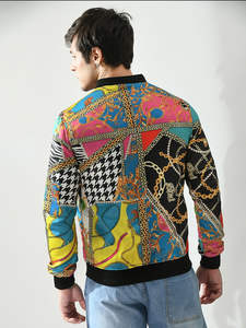 Veste bomber unisexe à sublimation de marque privée, col montant, logo frontal, à capuche, coupe-vent, respirante, anti-UV, faible MOQ, livraison rapide - Product Image 3