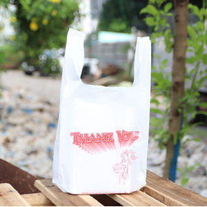 Venta al por mayor de fábrica Song Bang plástico compostable camiseta bolsas de la compra logotipo impreso personalizado colorido supermercado mango PE plástico - Product Image 6