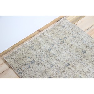 Tapis de 2,6 x 4,9 pieds, petit tapis vintage, tapis beige, tapis floral - Product Image 5