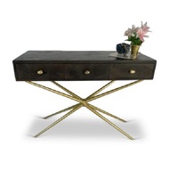 Console et étagère modernes en bois massif pour salon