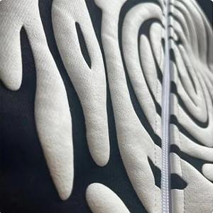 เสื้อฮู้ดฮิปฮอปสตรีทแวร์ พิมพ์ลายนูน 3 มิติ ผ้าฝ้าย 100% ลายกราฟิกสั่งทำพิเศษ ทรงโอเวอร์ไซส์ ซิปยาวเต็มตัว สำหรับผู้ชาย - Product Image 5