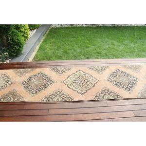 Tapis turc vintage 2,8x13,5 pi (85x410 cm), tapis oriental en laine marron - Product Image 3