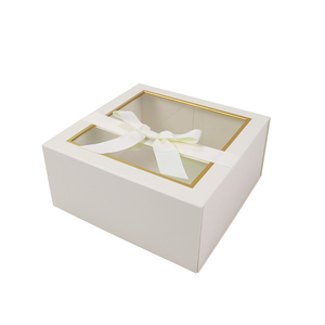 Cajas de papel de arte plegables magnéticas con logotipo personalizado de gama alta con cinta y ventana para regalo y embalaje de cosméticos - Product Image 2