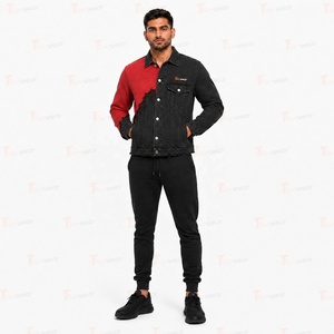 Vestes en jean pour hommes en gros – Blouson en jean bleu vintage personnalisé pour hommes, coupe oversize, style camionneur, streetwear décontracté et tendance - Product Image 4