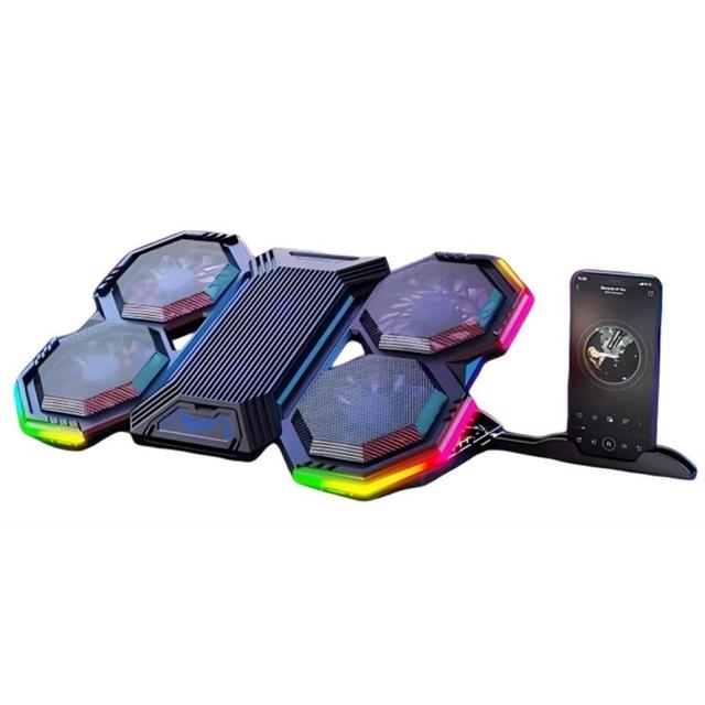 Laptop Cooler F32 6-Level Height Adjustable RGB Laptop Cooler With Semiconductor Cooling