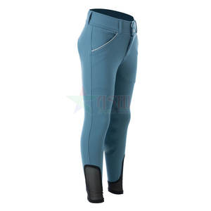 Leggings d'équitation pour femmes avec genouillères et grip intégral, jodhpurs et culottes d'équitation, imperméables, coupe-vent, en spandex/polyester - Product Image 2