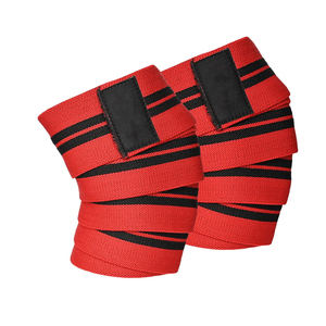 Rodilleras Deportivas Transpirables con Franjas Rojas y Negras, Cierre de Velcro, Unisex, para Todas las Estaciones, Protección para Voleibol - Product Image 1