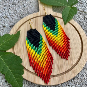 Offre Spéciale bohème élégant long gland boucles d'oreilles pour dames à la mode coloré goutte oreille bijoux à la main - Product Image 1