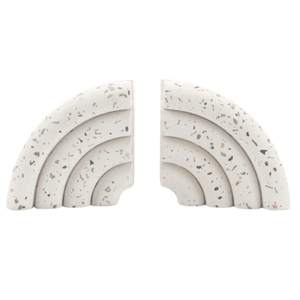 Serre-livres en marbre Design arc-en-ciel pour le stockage des livres haute qualité taille et forme personnalisées serre-livres décor de Table décor à la maison - Product Image 1