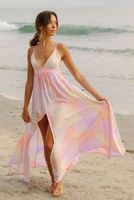 Robe longue décontractée pour femme, style Y2K, imprimé floral, lavable, écologique, pour plage et soirée, vente en gros OEM personnalisée