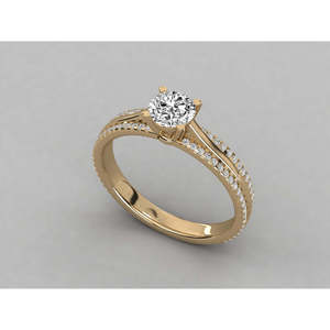 Anillo de Oro de 9K con Diamante Ovalado Cultivado en Laboratorio, Diseño Geométrico, Joyería Fina para Compromiso o Promesa, Certificado IGI - Product Image 3