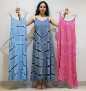 Chic et confortable rayonne Tie Dye longue robe Maxi pour femmes longue robe spaghetti parfaite pour les vacances ou l'usure quotidienne - Product Image 6