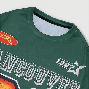 Streetwear T-shirt surdimensionné pour hommes Vintage Style aigle imprimé personnalisé Version haute nouveau Style marque chemises de créateurs de mode hommes - Product Image 4