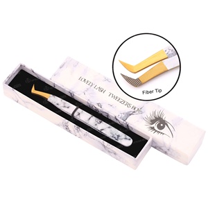 Kit de pinces à cils professionnelles pour extensions, outils de beauté de précision, pinces à cils à marque privée avec boîte d'emballage - Product Image 5