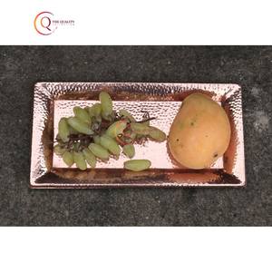 Plateau en céramique martelée vintage de taille personnalisée, motif végétal plaqué brillant, écologique, sans danger pour les aliments, décoration d'intérieur unique, plateau de service - Product Image 5