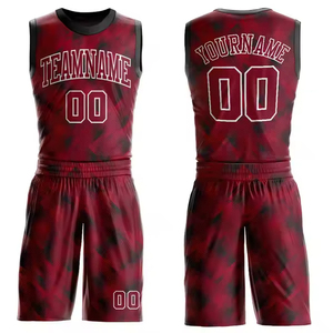Uniforme de Baloncesto Reversible Estampado de Verano de Talla Grande Personalizado al por Mayor, Pantalones Cortos de Jersey de Sublimación de Malla Transpirable de Secado Rápido - Product Image 6