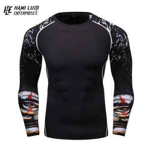 Camiseta de Compresión Deportiva Transpirable con Estampado Personalizado al por Mayor para Hombre, de Alta Calidad - Product Image 6