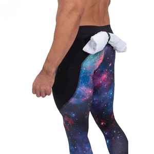 Haute qualité séchage rapide hommes Sublimation Legging personnalisé doux arrivée Sublimation Excellence qualité taille élastique Yoga Leggings - Product Image 3