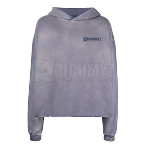 เสื้อฮู้ดดี้ผ้าคอตตอนผสมคุณภาพพรีเมียม ล้างสีแบบแอซิดวอช แฟชั่นไซส์ใหญ่ เสื้อผ้าแฟชั่น เสื้อฮู้ดดี้ล้างสีแบบแอซิดวอช - Product Image 1