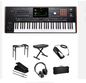 Nouveau Clavier Arrangeur Numérique Professionnel PA 5X 61 Touches avec Support et Pédales X-Bench, 88 Touches MIDI en Bois Massif - Product Image 1