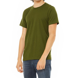 T-shirt personnalisé à col rond Bella + Canvas personnalisable Vente en gros Olive douce T-shirt personnalisé pour hommes Parfait pour l'impression - Product Image 3