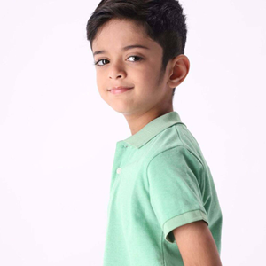 Temporada de verano 100% piqué de algodón peinado 220 Gsm logotipo bordado personalizado manga corta verde menta niños Polo - Product Image 6