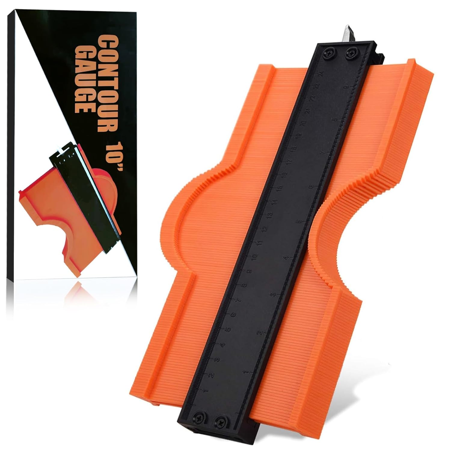 Jauge De Contour Copieur De Profil – 25cm, Mesure Précise, Orange, Neuve