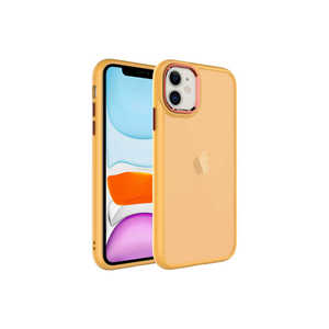 Funda Rígida de PC Esmerilada de Lujo para iPhone 11 12 Pro Max 14 Plus - Naranja, Carcasa Trasera Antigolpes para Teléfono Móvil con Acabado Electrochapado - Product Image 1
