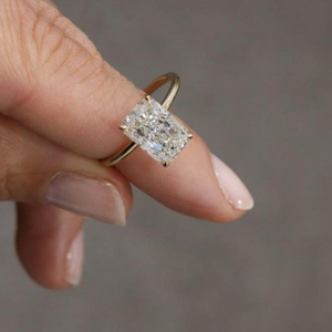 Radiant Cut IGI Certified CVD HPHT Lab Grown Created Diamond 14k <b>18k</b> Solid <b>Gold</b> Eternity Wedding Band <b>Ring</b> for Women <b>Man</b> - Product Image 3