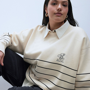 Nouveau design automne hiver plaine femme sweats lâche mode pull surdimensionné femmes col rond sweat - Product Image 5