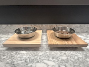Modern Wooden Pet Feeding Station with Stainless <b>Steel</b> <b>Bowls</b> - Product Image 4