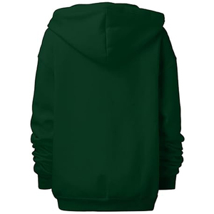 Nouveau sweat à capuche zippé décontracté d'hiver en tricot épais 100 % coton écologique avec cordon de serrage personnalisé et logo frontal - Product Image 6