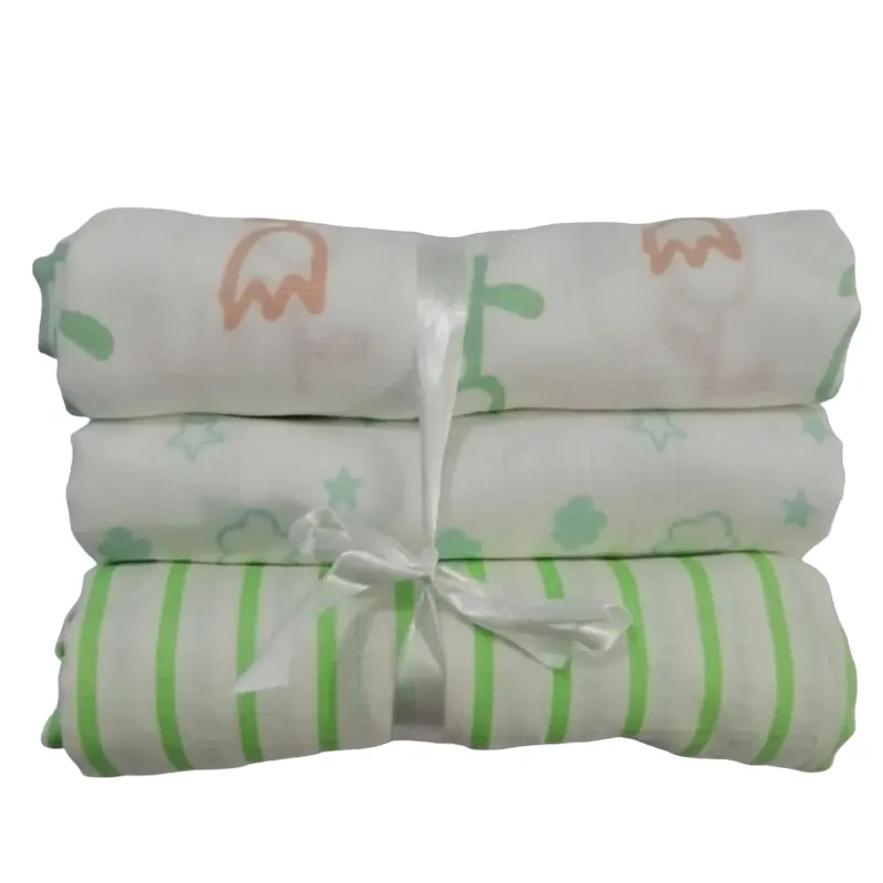 OEM custom strato di mussola di cotone organico swaddle prodotti per bambini che ricevono coperta super morbida per la coperta del neonato