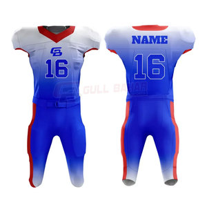 Conjunto de uniforme de fútbol de escuela secundaria Material de calidad con inserciones laterales transpirables Ajuste elástico de fútbol americano Longitud de manga corta - Product Image 4
