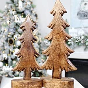 Elegante colgante de Navidad de madera de mango, accesorios de decoración del hogar, soporte de vela elegante, linternas y tarros - Product Image 6