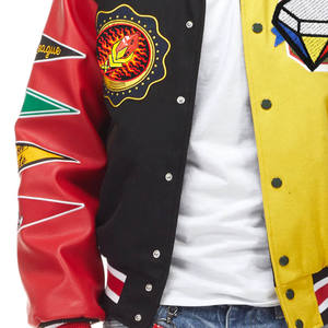 Veste d'hiver coupe-vent streetwear pour homme, en toile respirante, à manches longues, avec logo personnalisé, patchs chenille, veste de travail - Product Image 2