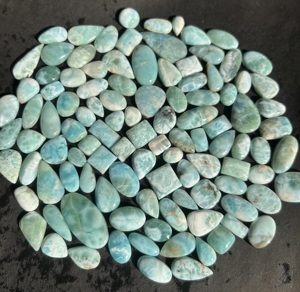 100% cabujón Larimar Natural Larimar piedra preciosa mezcla forma Larimar cabujón para fabricación de joyas cabujón de suministro a granel, - Product Image 2