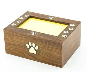 Premium Wooden <b>Memorial</b> Pet Urn <b>Box</b> | Handmade Craft | Bulk Wholesale - Product Image 1