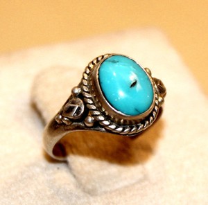 Hot Sale Customizable Silver 925 Band Handcrafted Nepali Jewelry with Gemstone <b>Turquoise</b> <b>Ring</b> for Women's Fashion Accessories - Product Image 5