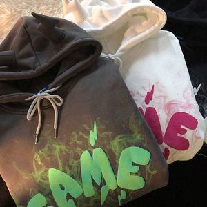 Sudadera con capucha lavada Vintage de alta calidad, ropa de calle, logotipo personalizado, sudaderas con capucha con serigrafía desteñida y lavado ácido de peso pesado - Product Image 5