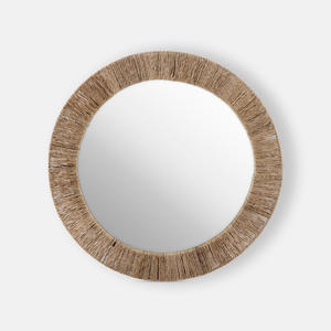 Miroir rond avec cadre en herbe de mer, miroirs en herbe de mer naturelle de haute qualité, prix direct du fabricant - Product Image 2