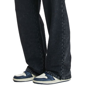 Pantalones de chándal ajustados con lavado ácido para hombre y mujer, pantalones de invierno con logotipo personalizado de alta calidad, pantalones ligeros para fitness para hombre lavados - Product Image 5