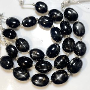ลูกปัดรูปวงรีเรียบลายดาวสีดำหายากลูกปัดอัญมณีแฟนซีธรรมชาติ - Product Image 2