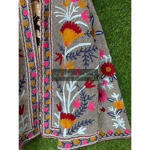 Textile indien broderie à la main veste tissé à la main coton Khadi veste pardessus unisexe hiver manteau fête porter ODM pour les femmes - Product Image 3