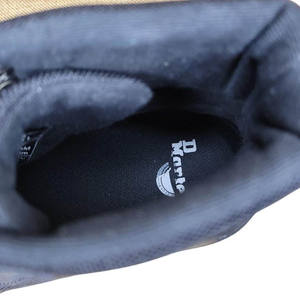 <b>Men's</b> Winter Lightweight Waterproof Steel Toe Outdoor Off-Road Black Training Corduroy Fabric+Leather Boots Wholesale Rubber - Product Image 5